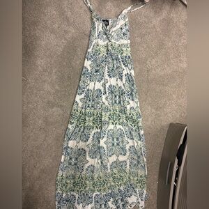 Floral Maxi dress in Blue and Green